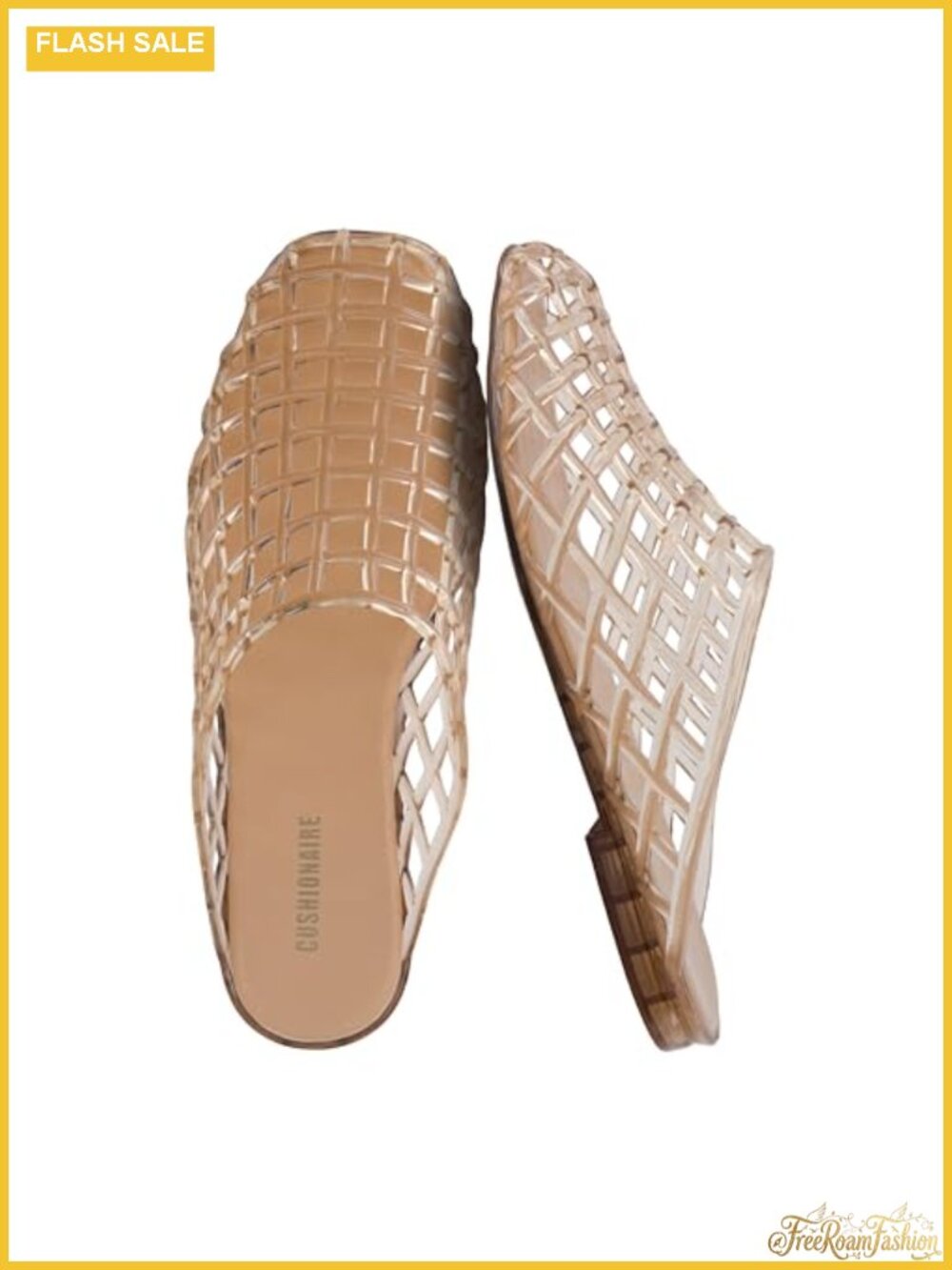 Lab Lattice Jelly Flats Closed Toe Mules